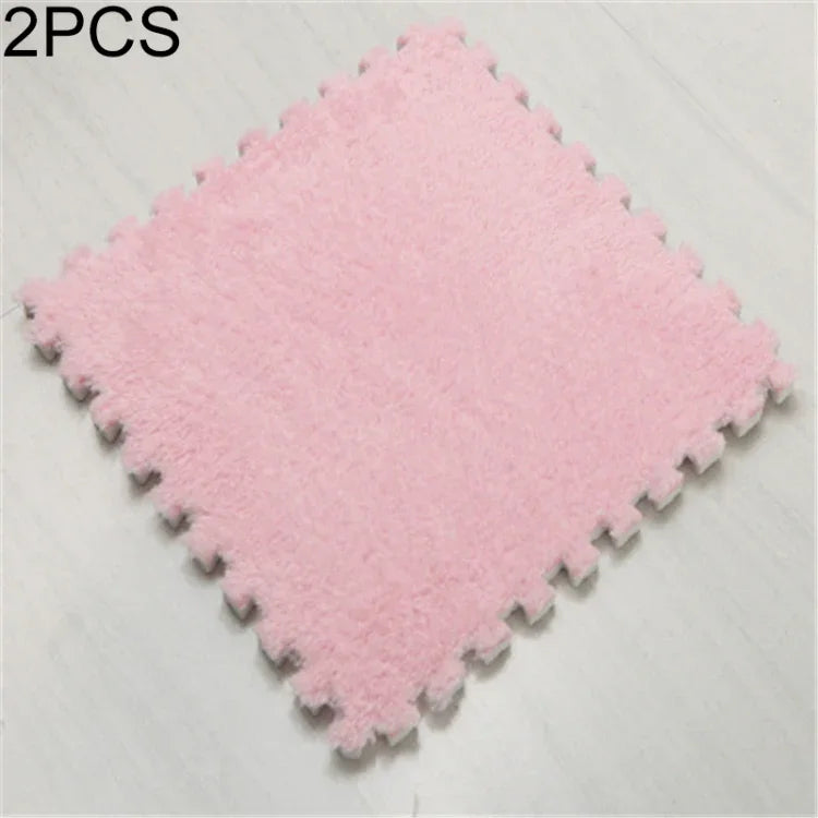 2 miếng thảm mềm phòng khách phòng ngủ trẻ em miếng ghép ma thuật, thảm chơi cho bé 30x30cm, các màu: đỏ hồng, màu lạc đà, tím, cà phê, xanh dương, hồng, xanh lá, trắng, xám