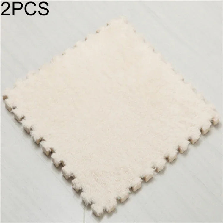 2 miếng thảm mềm phòng khách phòng ngủ trẻ em miếng ghép ma thuật, thảm chơi cho bé 30x30cm, các màu: đỏ hồng, màu lạc đà, tím, cà phê, xanh dương, hồng, xanh lá, trắng, xám