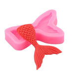 Khuôn Silicon Lỏng Đuôi Nàng Tiên Cá Mini, Khuôn Bánh Fondant, Nhỏ (Hồng) 15-95, Lớn (Hồng) 15-94, Nhỏ (Xám) 15-95, Lớn (Xám) 15-94