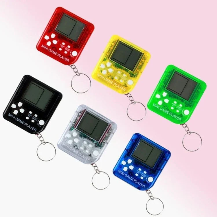 Bộ 4 máy chơi game mini cầm tay trò chơi gạch cổ điển kèm móc khóa, 4 máy chơi game mini