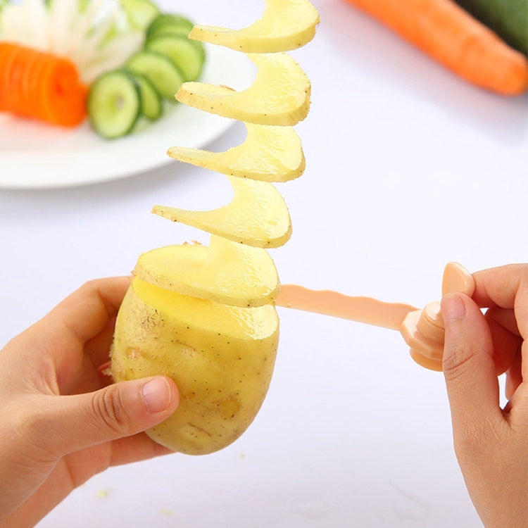 Máy thái xoắn ốc cà rốt, dụng cụ cắt khoai tây rau củ, máy thái xoắn ốc cà rốt (xanh dương)