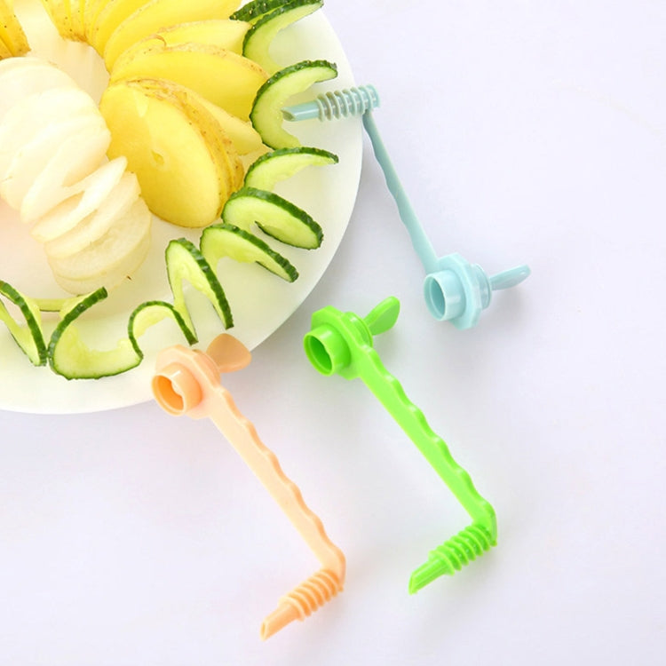 Máy thái xoắn ốc cà rốt, dụng cụ cắt khoai tây rau củ, máy thái xoắn ốc cà rốt (xanh dương)
