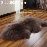 Đệm sofa bằng lông cừu thật nguyên chất, thảm da cừu toàn bộ, thảm trang trí cửa sổ, 60x90cm, 65x100cm, 65x110cm, 80x120cm