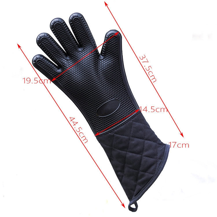 Găng tay silicone kéo dài chống trượt, chịu nhiệt cao, cách nhiệt lò vi sóng, găng tay chống bỏng, găng tay silicone kéo dài