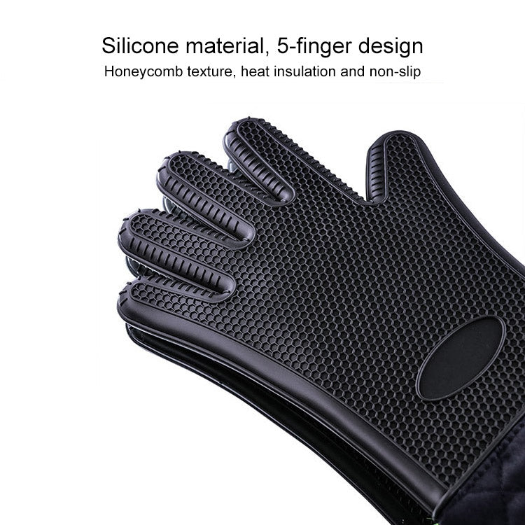 Găng tay silicone kéo dài chống trượt, chịu nhiệt cao, cách nhiệt lò vi sóng, găng tay chống bỏng, găng tay silicone kéo dài