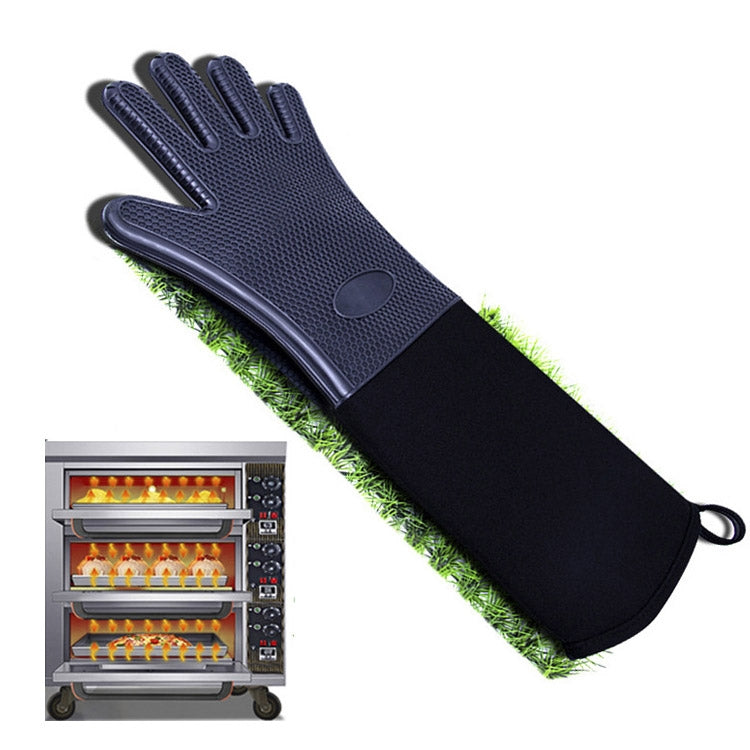 Găng tay silicone kéo dài chống trượt, chịu nhiệt cao, cách nhiệt lò vi sóng, găng tay chống bỏng, găng tay silicone kéo dài