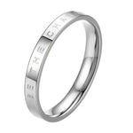 Nhẫn đôi thời trang đơn giản hẹp BE THECHANGE mạ điện 18k bằng thép titan, size Mỹ 4, 5, 6, 7, 8, 9, 10