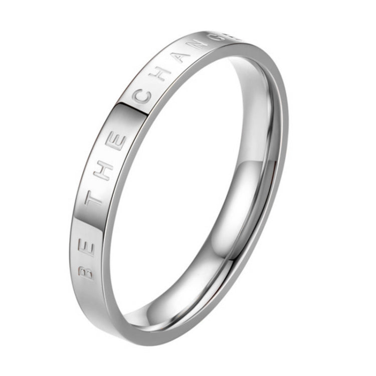 Nhẫn đôi thời trang đơn giản hẹp BE THECHANGE mạ điện 18k bằng thép titan, size Mỹ 4, 5, 6, 7, 8, 9, 10