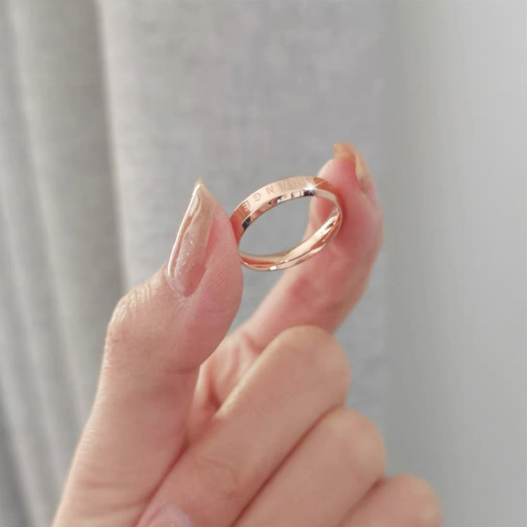 Nhẫn đôi thời trang đơn giản hẹp BE THECHANGE mạ điện 18k bằng thép titan, size Mỹ 4, 5, 6, 7, 8, 9, 10