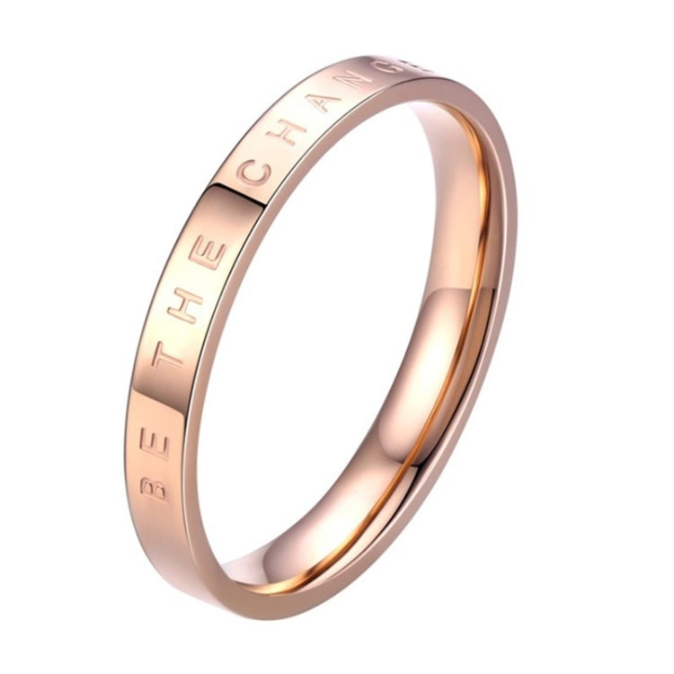 Nhẫn đôi thời trang đơn giản hẹp BE THECHANGE mạ điện 18k bằng thép titan, size Mỹ 4, 5, 6, 7, 8, 9, 10