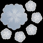 Bộ khuôn silicone lót cốc hoa, DIY gương pha lê, khuôn giọt cánh hoa quả, bộ 1 hoa lớn + 5 hoa nhỏ, bộ 1 hoa lớn + 3 hoa nhỏ, hoa lớn