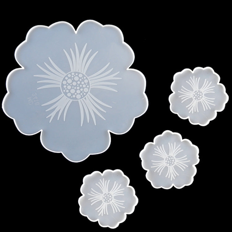 Bộ khuôn silicone lót cốc hoa, DIY gương pha lê, khuôn giọt cánh hoa quả, bộ 1 hoa lớn + 5 hoa nhỏ, bộ 1 hoa lớn + 3 hoa nhỏ, hoa lớn