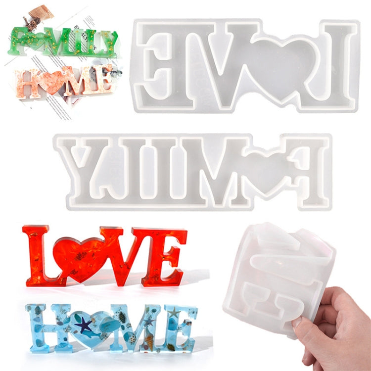 Khuôn silicone chữ DIY epoxy pha lê, khuôn chữ âm MD3300_LOVE, khuôn chữ âm MD3301_HOME, khuôn chữ âm MD3302_Family, khuôn chữ dương MD3313_LOVE, khuôn chữ dương MD3314_HOME, khuôn chữ dương MD3315_FAMILY