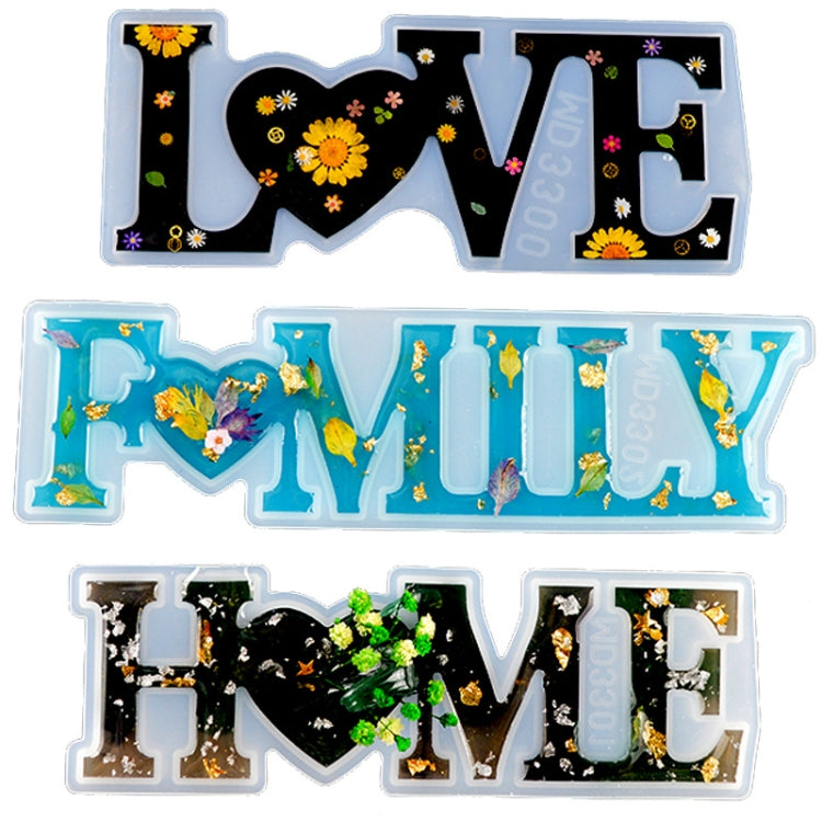 Khuôn silicone chữ DIY epoxy pha lê, khuôn chữ âm MD3300_LOVE, khuôn chữ âm MD3301_HOME, khuôn chữ âm MD3302_Family, khuôn chữ dương MD3313_LOVE, khuôn chữ dương MD3314_HOME, khuôn chữ dương MD3315_FAMILY