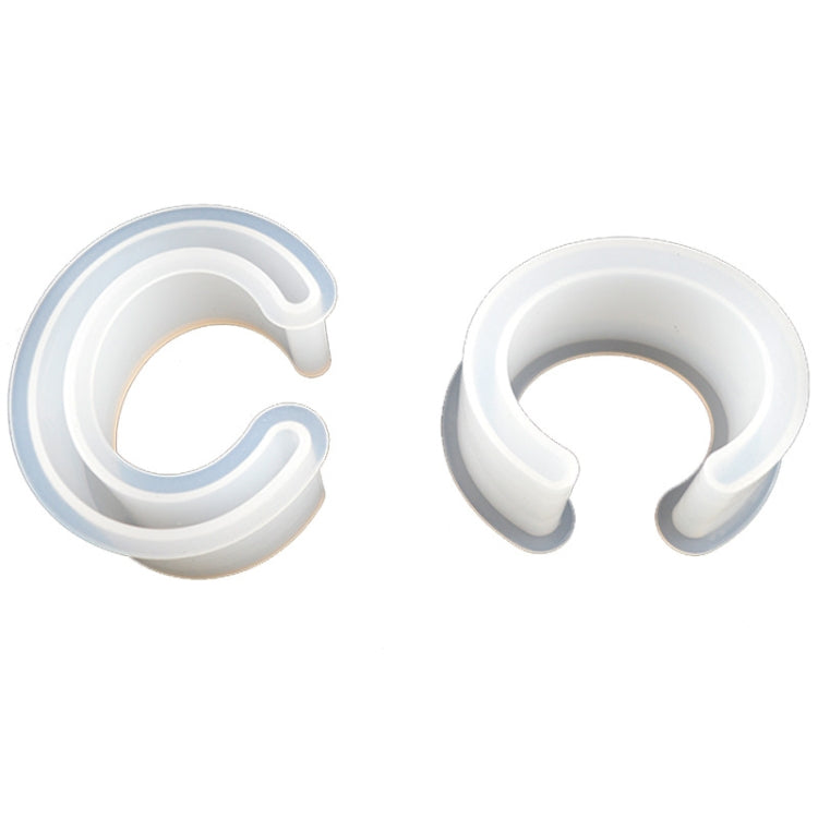 Khuôn silicone vòng tay kiểu C mở nửa, khuôn DIY epoxy pha lê, MD1005