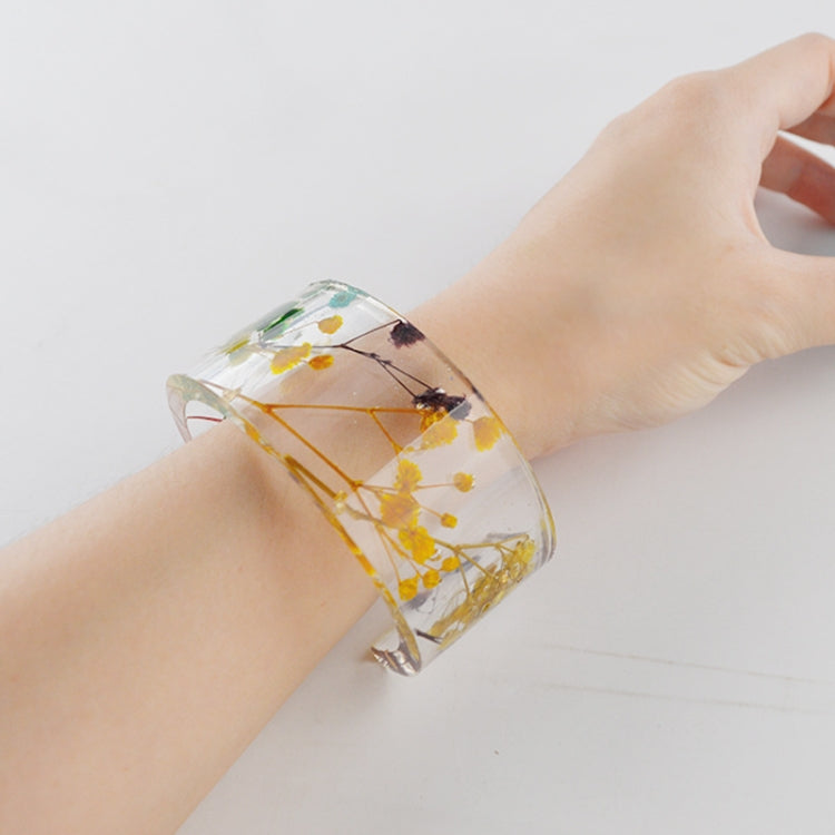 Khuôn silicone vòng tay kiểu C mở nửa, khuôn DIY epoxy pha lê, MD1005