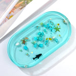 Khuôn silicone đĩa oval làm thủ công keo pha lê, MD3706