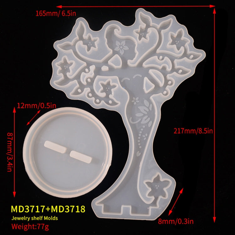 Khuôn giá đựng trang sức DIY đồ trang trí epoxy, MD3717+MD3718