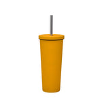 Cốc Ống Hút Thép Không Gỉ Đôi Dung Tích Lớn 700ml, Cốc Giữ Nhiệt Chân Không 304 Dùng Ngoài Trời, Cốc Nước Xe Hơi, Màu Khaki, Cam Đỏ, Tím Lilac, Hồng, Xanh Men, Xanh Rêu, Xám Đậm, Chàm, Đen Mực, Xanh Xám, Hồng Nhạt, Xanh Trắng, Xanh Hồ