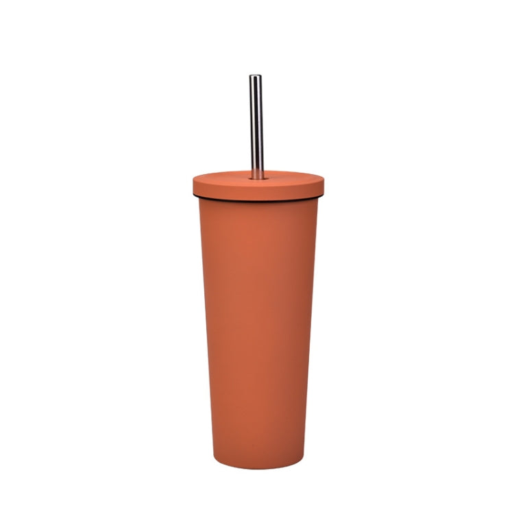 Cốc Ống Hút Thép Không Gỉ Đôi Dung Tích Lớn 700ml, Cốc Giữ Nhiệt Chân Không 304 Dùng Ngoài Trời, Cốc Nước Xe Hơi, Màu Khaki, Cam Đỏ, Tím Lilac, Hồng, Xanh Men, Xanh Rêu, Xám Đậm, Chàm, Đen Mực, Xanh Xám, Hồng Nhạt, Xanh Trắng, Xanh Hồ