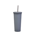 Cốc Ống Hút Thép Không Gỉ Đôi Dung Tích Lớn 700ml, Cốc Giữ Nhiệt Chân Không 304 Dùng Ngoài Trời, Cốc Nước Xe Hơi, Màu Khaki, Cam Đỏ, Tím Lilac, Hồng, Xanh Men, Xanh Rêu, Xám Đậm, Chàm, Đen Mực, Xanh Xám, Hồng Nhạt, Xanh Trắng, Xanh Hồ