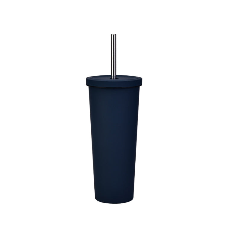 Cốc Ống Hút Thép Không Gỉ Đôi Dung Tích Lớn 700ml, Cốc Giữ Nhiệt Chân Không 304 Dùng Ngoài Trời, Cốc Nước Xe Hơi, Màu Khaki, Cam Đỏ, Tím Lilac, Hồng, Xanh Men, Xanh Rêu, Xám Đậm, Chàm, Đen Mực, Xanh Xám, Hồng Nhạt, Xanh Trắng, Xanh Hồ