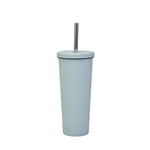 Cốc Ống Hút Thép Không Gỉ Đôi Dung Tích Lớn 700ml, Cốc Giữ Nhiệt Chân Không 304 Dùng Ngoài Trời, Cốc Nước Xe Hơi, Màu Khaki, Cam Đỏ, Tím Lilac, Hồng, Xanh Men, Xanh Rêu, Xám Đậm, Chàm, Đen Mực, Xanh Xám, Hồng Nhạt, Xanh Trắng, Xanh Hồ