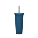 Cốc Ống Hút Thép Không Gỉ Đôi Dung Tích Lớn 700ml, Cốc Giữ Nhiệt Chân Không 304 Dùng Ngoài Trời, Cốc Nước Xe Hơi, Màu Khaki, Cam Đỏ, Tím Lilac, Hồng, Xanh Men, Xanh Rêu, Xám Đậm, Chàm, Đen Mực, Xanh Xám, Hồng Nhạt, Xanh Trắng, Xanh Hồ