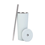 Cốc Ống Hút Thép Không Gỉ Đôi Dung Tích Lớn 700ml, Cốc Giữ Nhiệt Chân Không 304 Dùng Ngoài Trời, Cốc Nước Xe Hơi, Màu Khaki, Cam Đỏ, Tím Lilac, Hồng, Xanh Men, Xanh Rêu, Xám Đậm, Chàm, Đen Mực, Xanh Xám, Hồng Nhạt, Xanh Trắng, Xanh Hồ