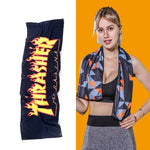 Khăn lạnh thể thao gym thấm mồ hôi nhanh khô, khăn nhanh khô, kích thước: 100 x 30cm (Lễ hội âm nhạc), khăn nhanh khô, kích thước: 100 x 30cm (Lửa), khăn nhanh khô, kích thước: 100 x 30cm (Tam giác hình học)