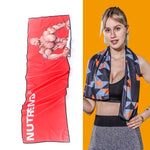 Khăn lạnh thể thao gym thấm mồ hôi nhanh khô, khăn nhanh khô, kích thước: 100 x 30cm (Lễ hội âm nhạc), khăn nhanh khô, kích thước: 100 x 30cm (Lửa), khăn nhanh khô, kích thước: 100 x 30cm (Tam giác hình học)