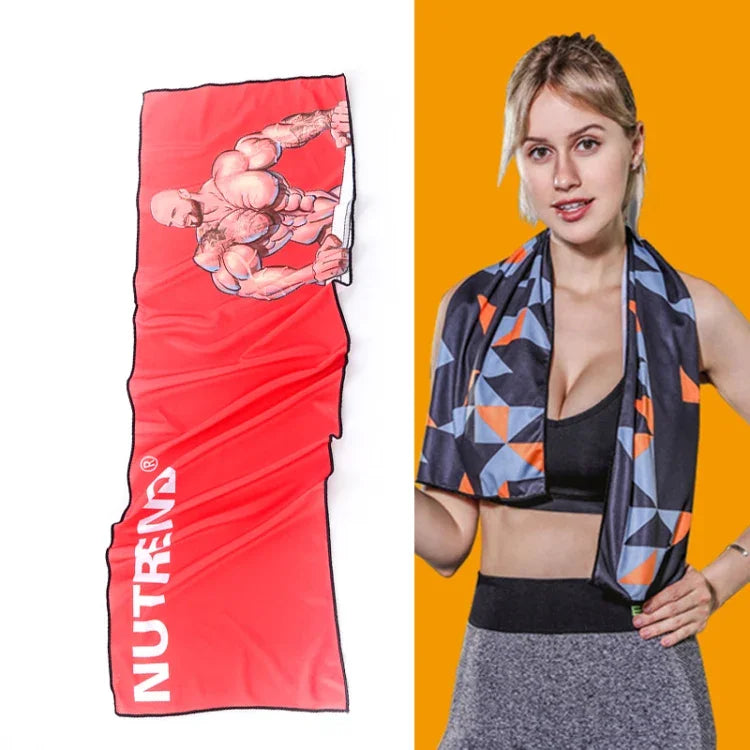 Khăn lạnh thể thao gym thấm mồ hôi nhanh khô, khăn nhanh khô, kích thước: 100 x 30cm (Lễ hội âm nhạc), khăn nhanh khô, kích thước: 100 x 30cm (Lửa), khăn nhanh khô, kích thước: 100 x 30cm (Tam giác hình học)