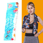 Khăn lạnh thể thao gym thấm mồ hôi nhanh khô, khăn nhanh khô, kích thước: 100 x 30cm (Lễ hội âm nhạc), khăn nhanh khô, kích thước: 100 x 30cm (Lửa), khăn nhanh khô, kích thước: 100 x 30cm (Tam giác hình học)