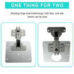 Bộ sửa bản lề thép không gỉ, kích thước: tấm đơn + 8 vít, tấm đơn + 8 vít, 2 tấm sửa + bản lề + 16 vít
