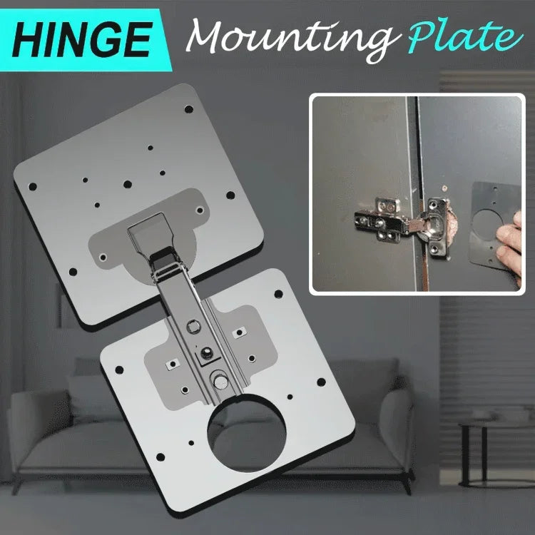 Bộ sửa bản lề thép không gỉ, kích thước: tấm đơn + 8 vít, tấm đơn + 8 vít, 2 tấm sửa + bản lề + 16 vít