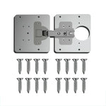Bộ sửa bản lề thép không gỉ, kích thước: tấm đơn + 8 vít, tấm đơn + 8 vít, 2 tấm sửa + bản lề + 16 vít