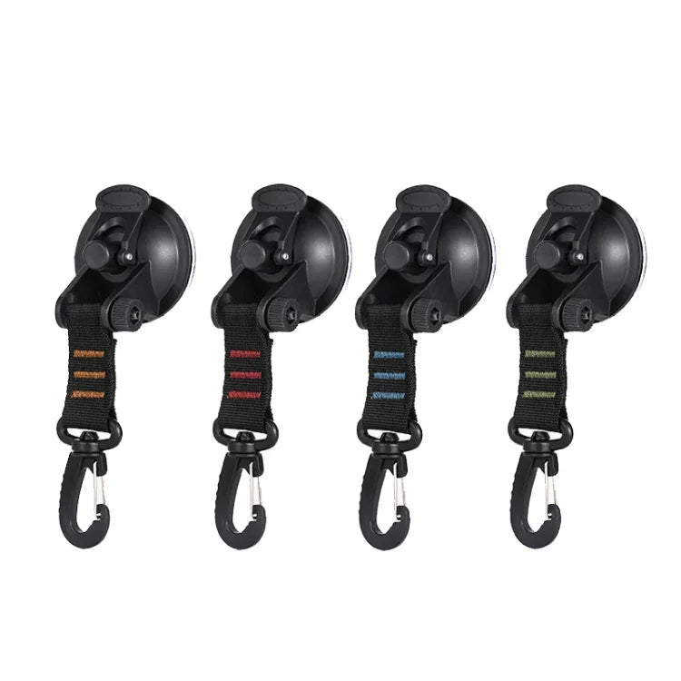 3 Món Móc Hút Chân Không Lều Xe Ô Tô Dùng Cho Người Dùng Gia Đình Du Lịch Ngoài Trời, Móc Tròn Carabiner