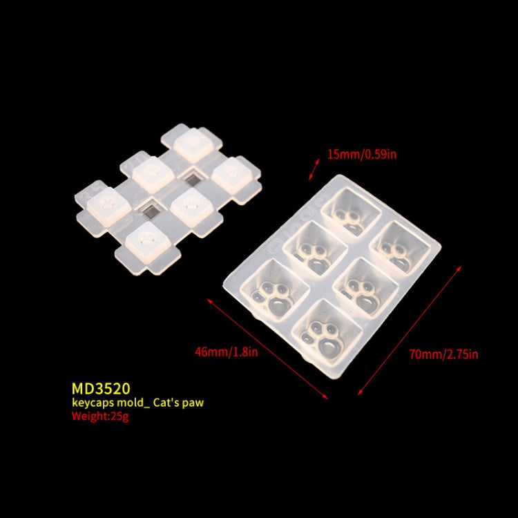 Khuôn silicone làm keycap OEM bàn phím cơ, MD3520, MD3521, MD3522, MD3523, MD3524, MD3525