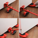 CY-0102 Bộ 5 trong 1 ròng rọc di chuyển đồ nặng gia đình, thiết bị di chuyển đồ nội thất đa năng, màu đỏ (150KG), vàng (300KG), bạc (500KG), xà beng đỏ đen (150KG), xe tăng (100KG), hoạt hình (100KG)