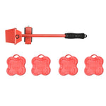 CY-0102 Bộ 5 trong 1 ròng rọc di chuyển đồ nặng gia đình, thiết bị di chuyển đồ nội thất đa năng, màu đỏ (150KG), vàng (300KG), bạc (500KG), xà beng đỏ đen (150KG), xe tăng (100KG), hoạt hình (100KG)