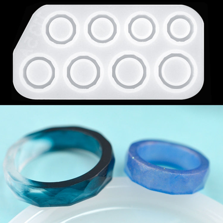 Khuôn silicone làm nhẫn pha lê nhỏ giọt 3 trong 1, khuôn nhẫn hình cung, khuôn nhẫn 3 trong 1