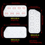 Khuôn silicone làm nhẫn pha lê nhỏ giọt 3 trong 1, khuôn nhẫn hình cung, khuôn nhẫn 3 trong 1