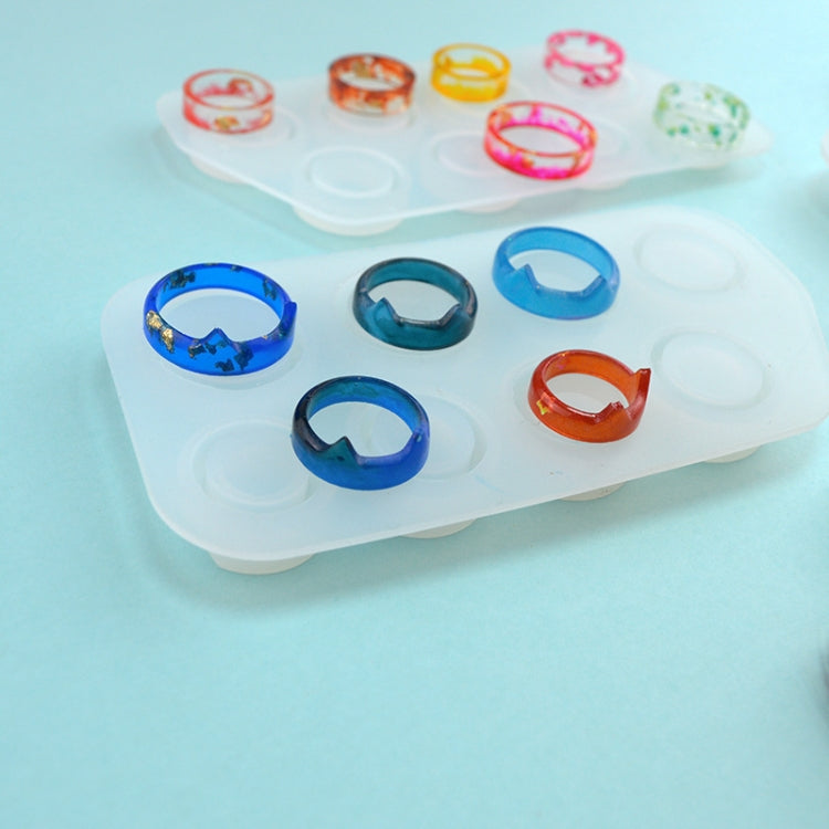 Khuôn silicone làm nhẫn pha lê nhỏ giọt 3 trong 1, khuôn nhẫn hình cung, khuôn nhẫn 3 trong 1