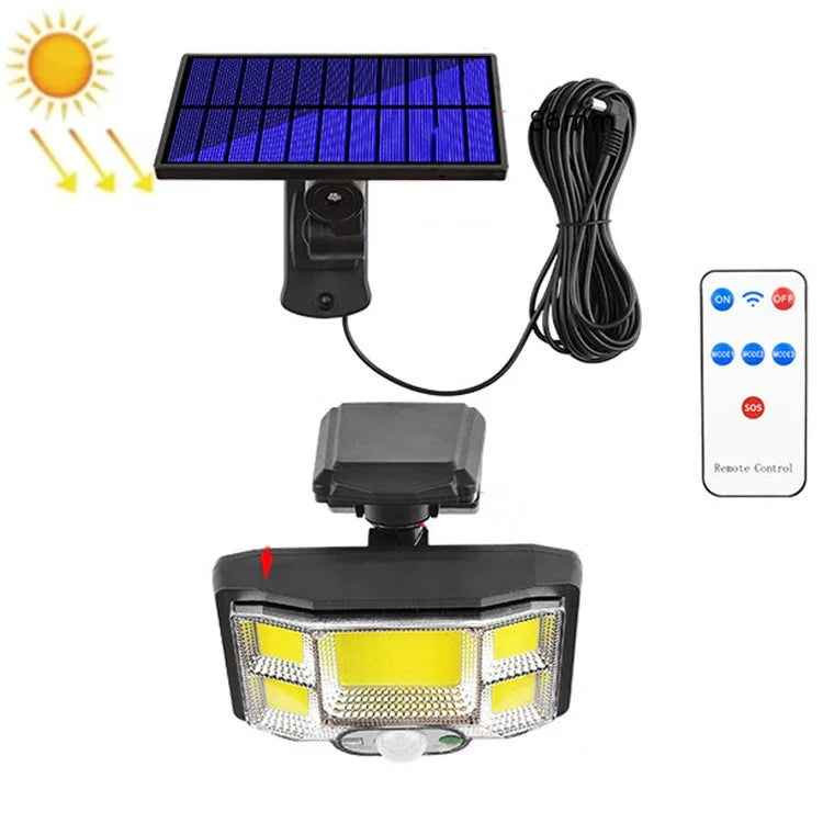 TG-TY085 Đèn Tường Ngoài Trời Năng Lượng Mặt Trời Cảm Ứng Cơ Thể Người Đèn Đường Sân Vườn Gia Đình Chống Nước Có Điều Khiển Từ Xa, Thông Số:, 96 LED Tích Hợp, 96 COB Tích Hợp, 96 LED Riêng Biệt, 96 COB Riêng Biệt, 168 LED Tích Hợp, 168 COB Tích Hợp