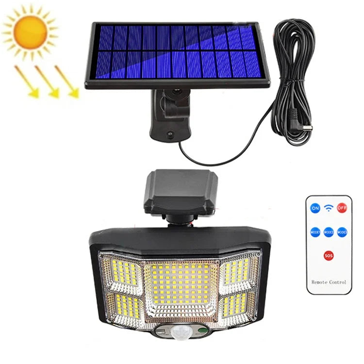 TG-TY085 Đèn Tường Ngoài Trời Năng Lượng Mặt Trời Cảm Ứng Cơ Thể Người Đèn Đường Sân Vườn Gia Đình Chống Nước Có Điều Khiển Từ Xa, Thông Số:, 96 LED Tích Hợp, 96 COB Tích Hợp, 96 LED Riêng Biệt, 96 COB Riêng Biệt, 168 LED Tích Hợp, 168 COB Tích Hợp