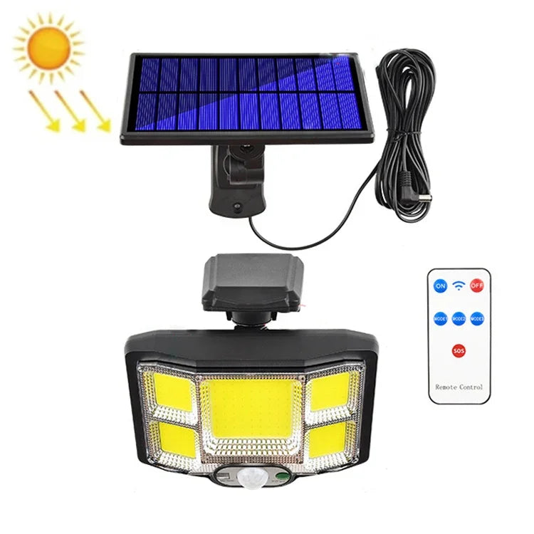 TG-TY085 Đèn Tường Ngoài Trời Năng Lượng Mặt Trời Cảm Ứng Cơ Thể Người Đèn Đường Sân Vườn Gia Đình Chống Nước Có Điều Khiển Từ Xa, Thông Số:, 96 LED Tích Hợp, 96 COB Tích Hợp, 96 LED Riêng Biệt, 96 COB Riêng Biệt, 168 LED Tích Hợp, 168 COB Tích Hợp
