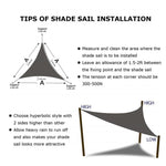 Triangle Outdoor Garden Sunshade Sail Waterproof Anti-UV Canopy, Size: 6m x 6m x 6m, 6m x 6m x 6m