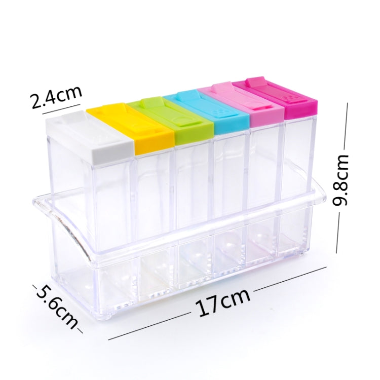 Bộ 6 hộp đựng gia vị trong suốt, Hộp đựng gia vị (6 chiếc)