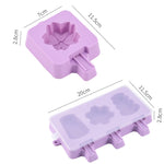 Khuôn kem que silicone hoạt hình dễ thương tự làm cho trẻ em, trái cây lớn