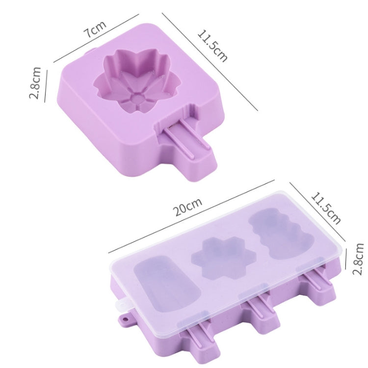 Khuôn kem que silicone hoạt hình dễ thương tự làm cho trẻ em, trái cây lớn
